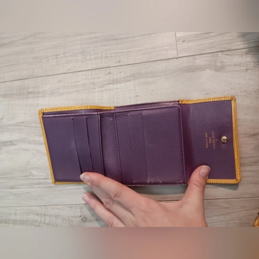 Authentic, Louis Vuitton, Yellow Epi Leather Wallet-Coin Purse - Picture 8 of 12